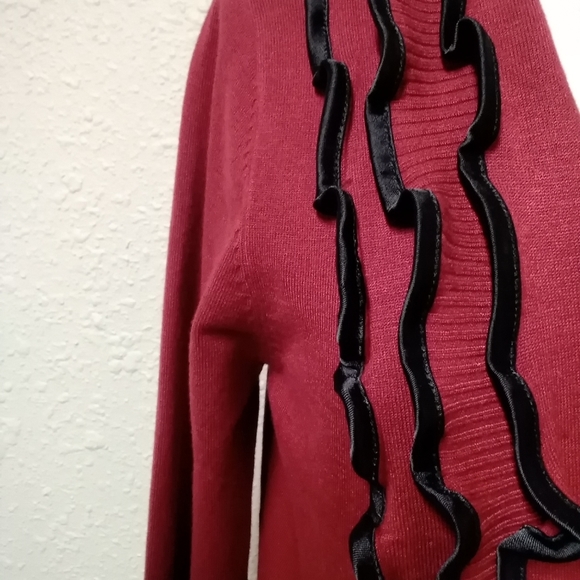 BNWT Belldini red/black ruffle cardigan - Picture 4 of 13